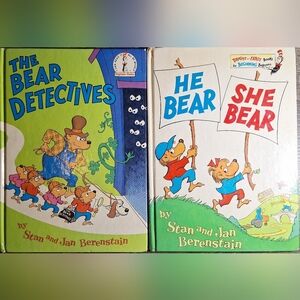 Vintage Berenstain Bears Book Lot (1974 & 1975) Stan & Jan Berenstain HC